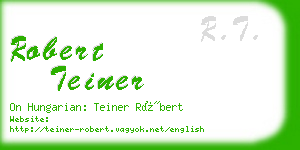 robert teiner business card